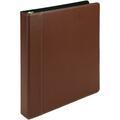Davenport & Co 1 in. Contrast Stitch Leather Ring Binder, Tan - Letter Size DA3193667